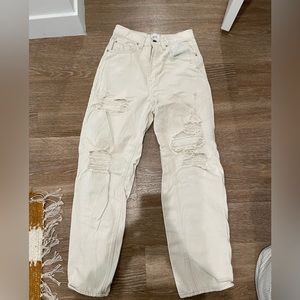 BDG high waisted, distressed baggy jeans